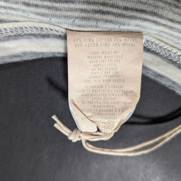 🆕️1 LEFT! Faherty Mens reversible Cloud Stone Peak Stripe Tee Shirt Pima Cotton - Picture 8 of 11